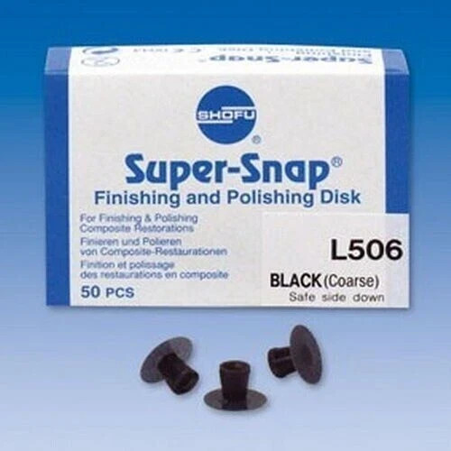 SHOFU Super Snap Finishing & Polishing 50 Disc Pack L506 BLACK COARSE