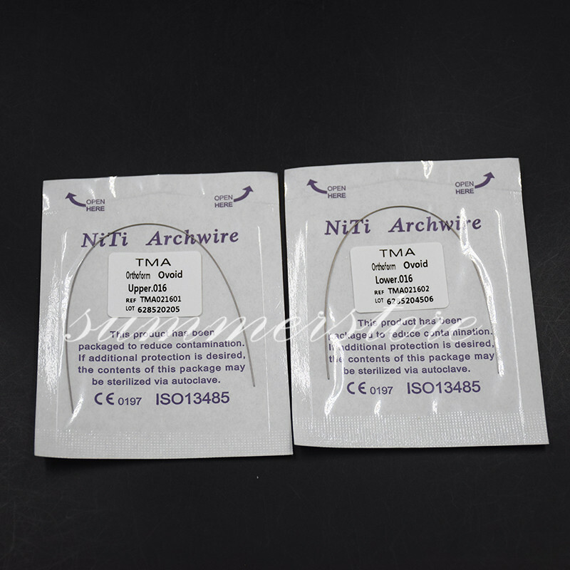 2 Packs Dental Titanium-Molybdenum Alloy TMA Arch Wire Round Upper + Lower