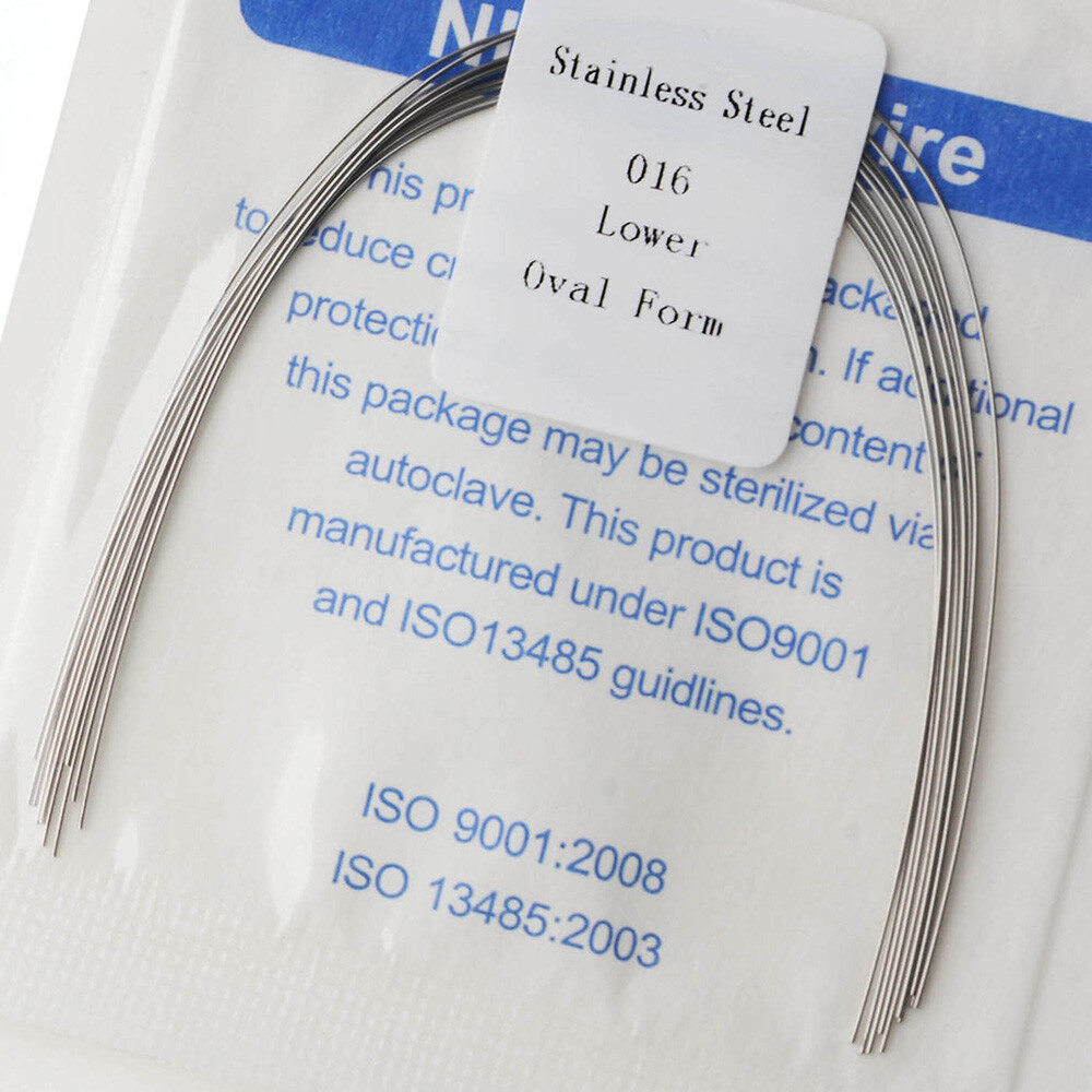 10pcs/Pack Dental Orthodontic Stainless Steel Oval Form Round Arch Wires AZDENT