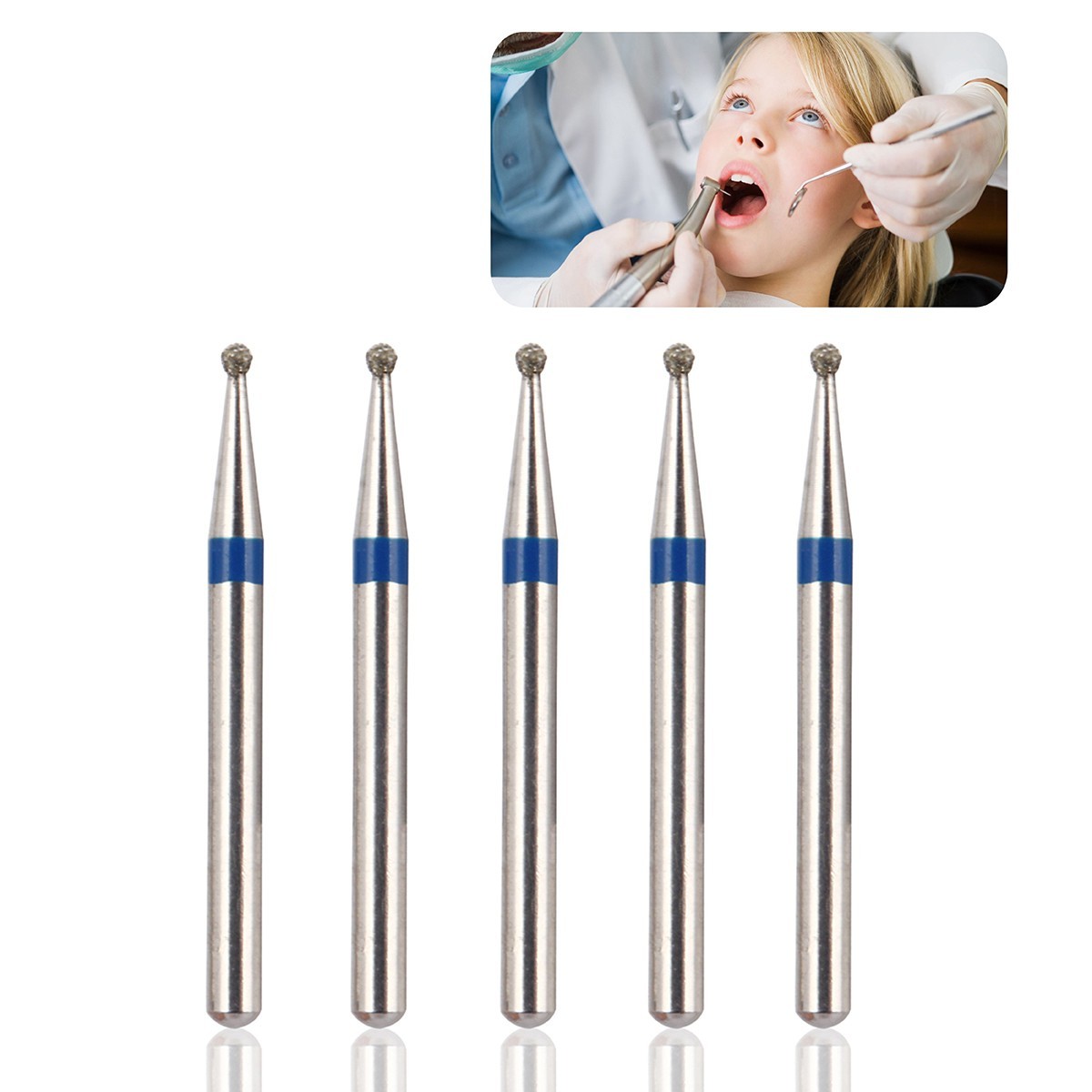 100Types AZDENT Dental FG Diamond Burs Drills Polisher for High Speed Handpiece