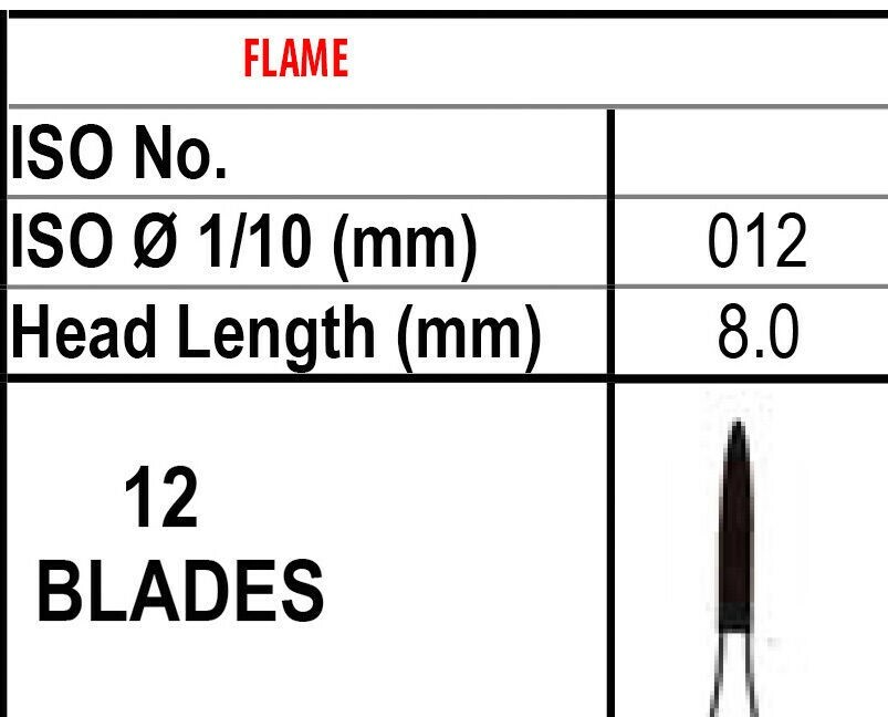 Carbide Burs H48L12 TRIMMING & FINISHING CARBIDE H48L012 US Seller