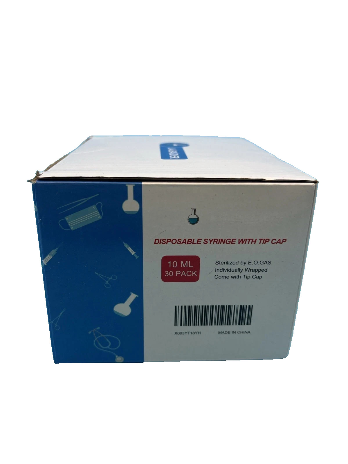 Labaider 30 Count Disposable Syringes 10mL Sterile EO With Tip Cover New
