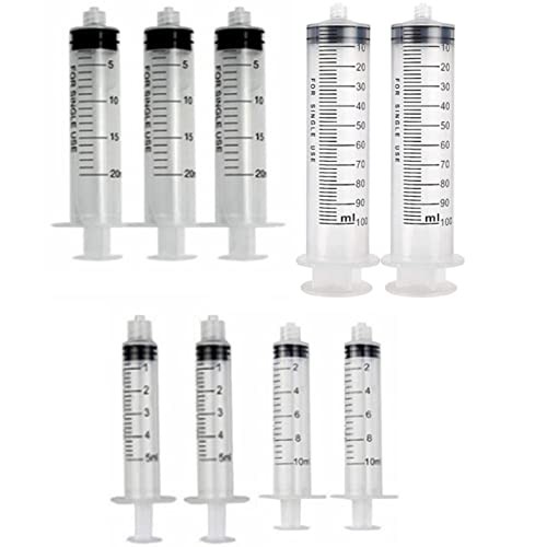 20 Pack 3ml Plastic Syringe Luer Lock With Measurement 3ML 20PCS, transparent