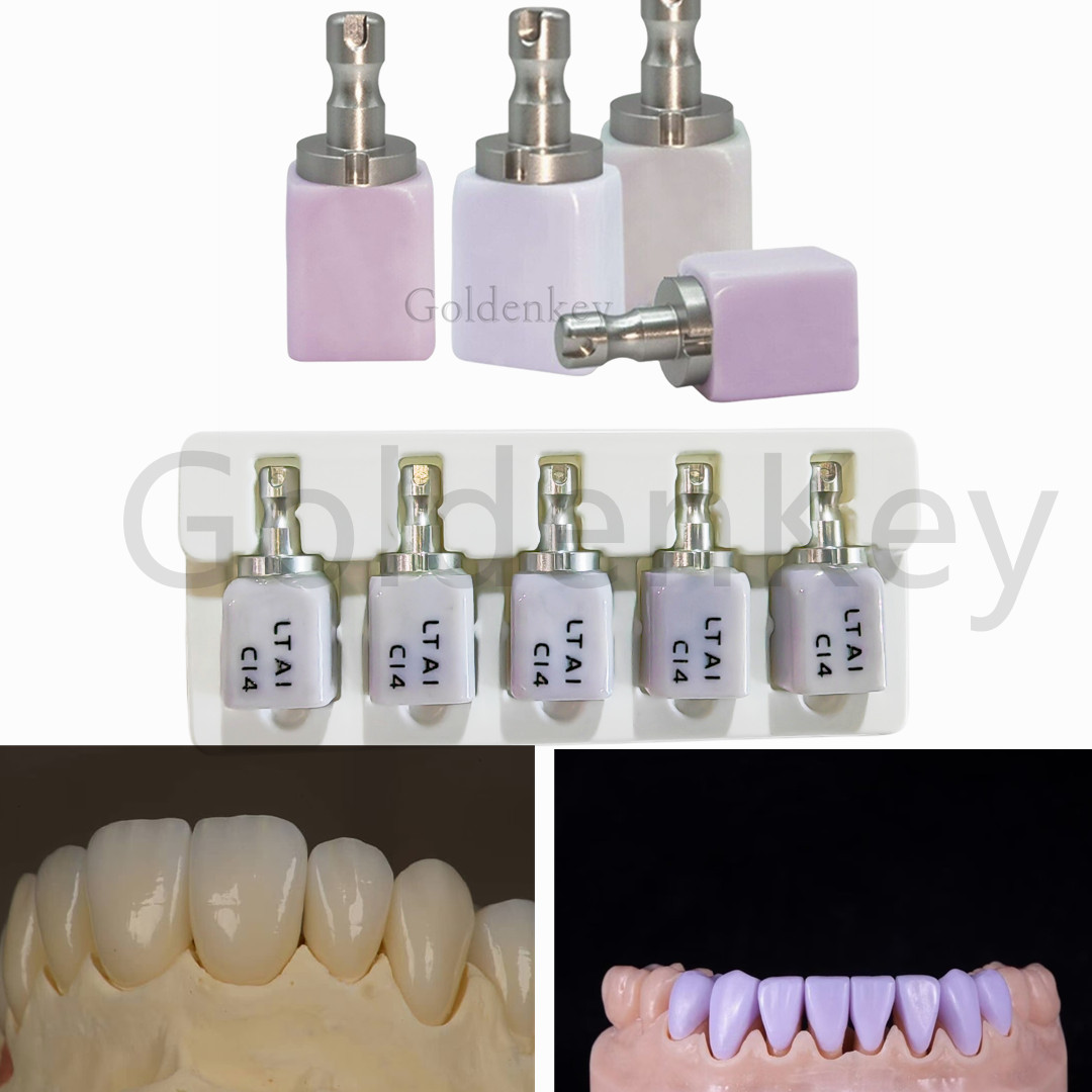 Low Transparency Dental Glass Ceramic Liithium Disslicate Blocks C14 CAD CAM