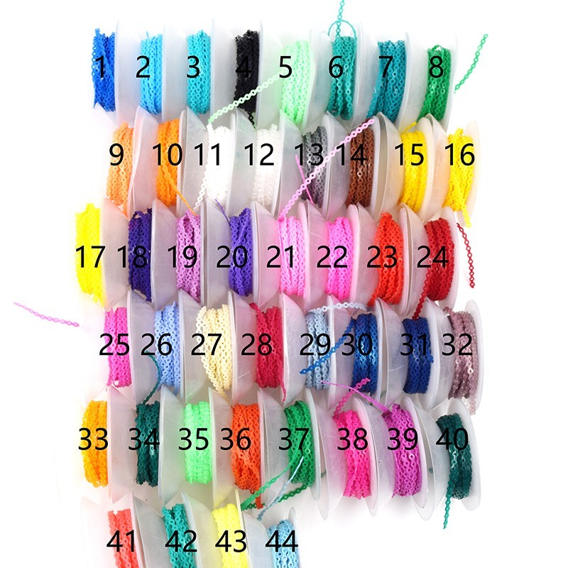 Dental Orthodontic Ligature Ties + Elastic Power Chain Long Short Close 44 Color