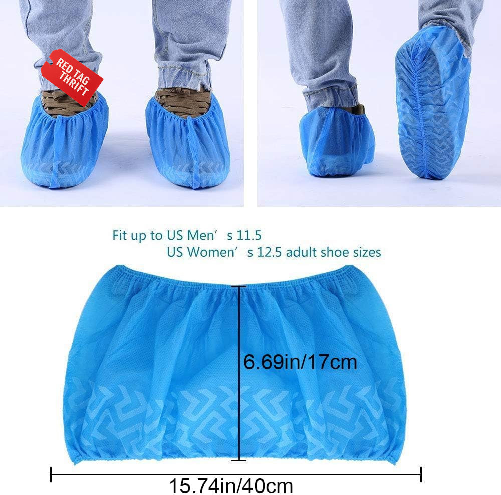 Shoe Covers Disposable 200 Pack (100 Pairs) Non-Slip, Durable, Indoor