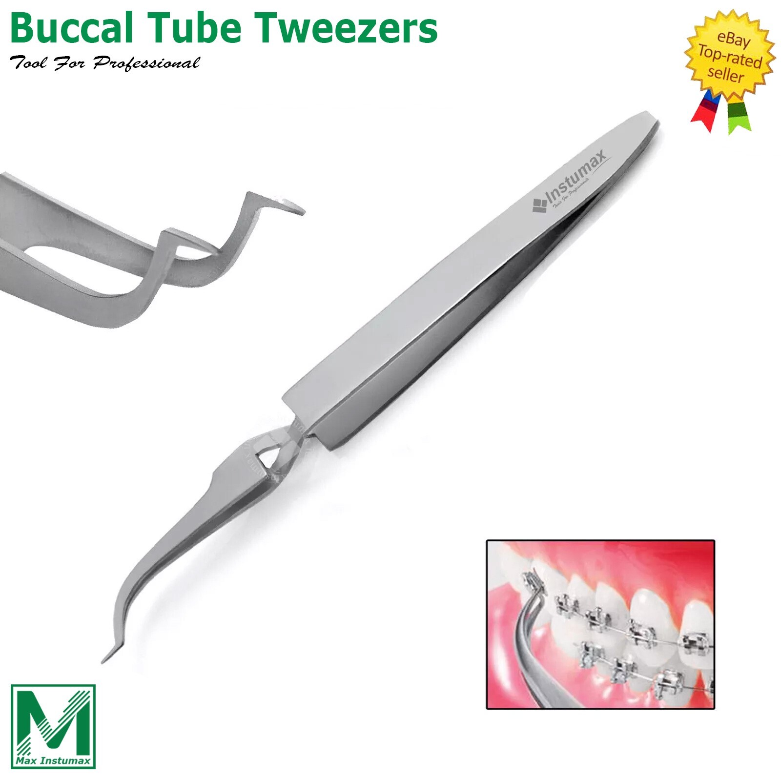 Dental Buccal Tube Tweezers Slim Orthodontic Bracket Holding Placing CE