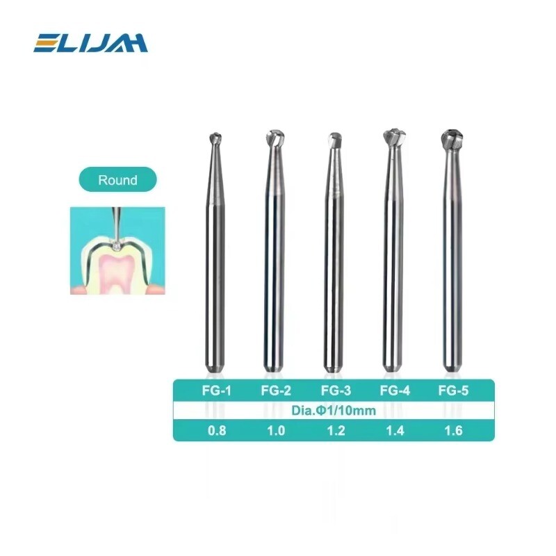 20 Types Dental Round Tungsten Carbide FG Bur For Surgical High Speed Handpiece