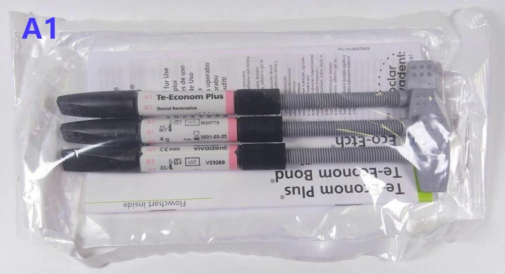 3 Syringes/Set Ivoclar Vivadent Dental Light Cure Composite TE-Econom Plus Resin