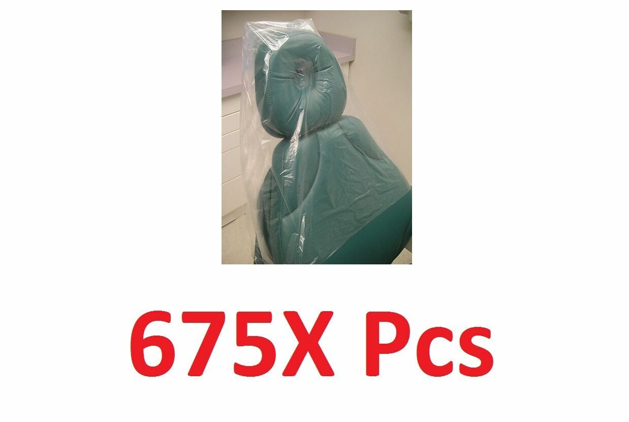 675 Pcs REDLAND Dental Half Chair Cover Sleeves 27.5″X24″ Clear Plastic