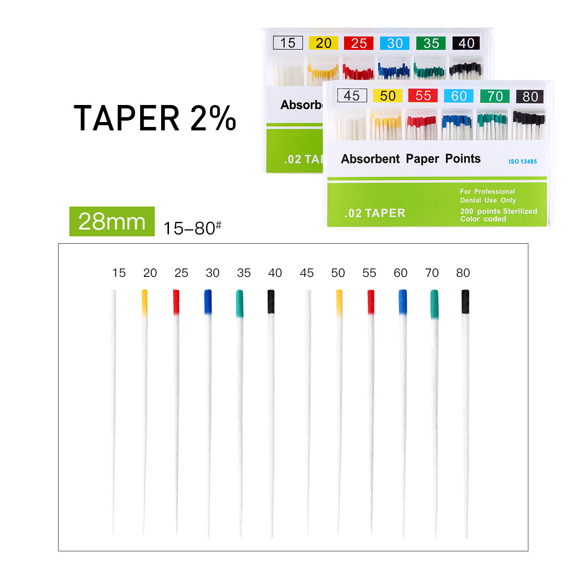 Dental Absorbent Paper Points Gutta Percha Points Eododontic 15-80# EODO Root