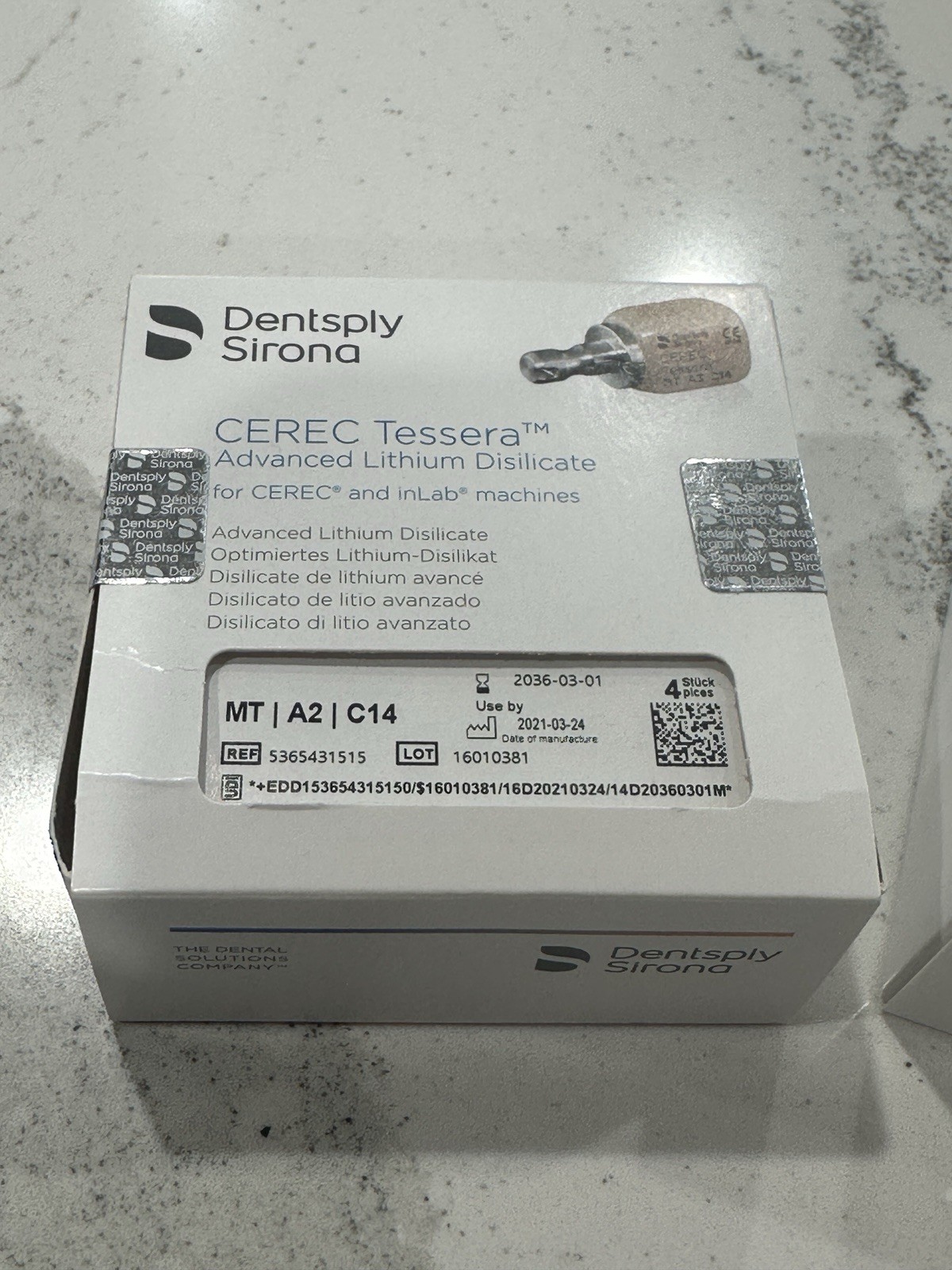 CEREC Dentsply Sirona Tessera – MT A2 / C14 – 4 Milling Blocks