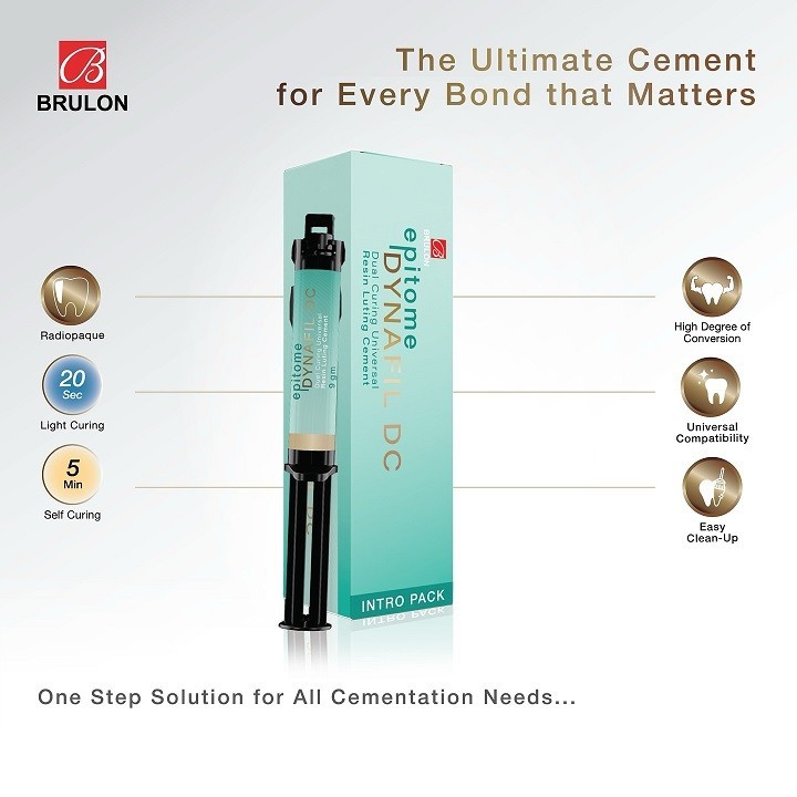 Dental Epitome DYNAFIL DC Dual Curing Universal Resin Luting Cement 9gm Pack