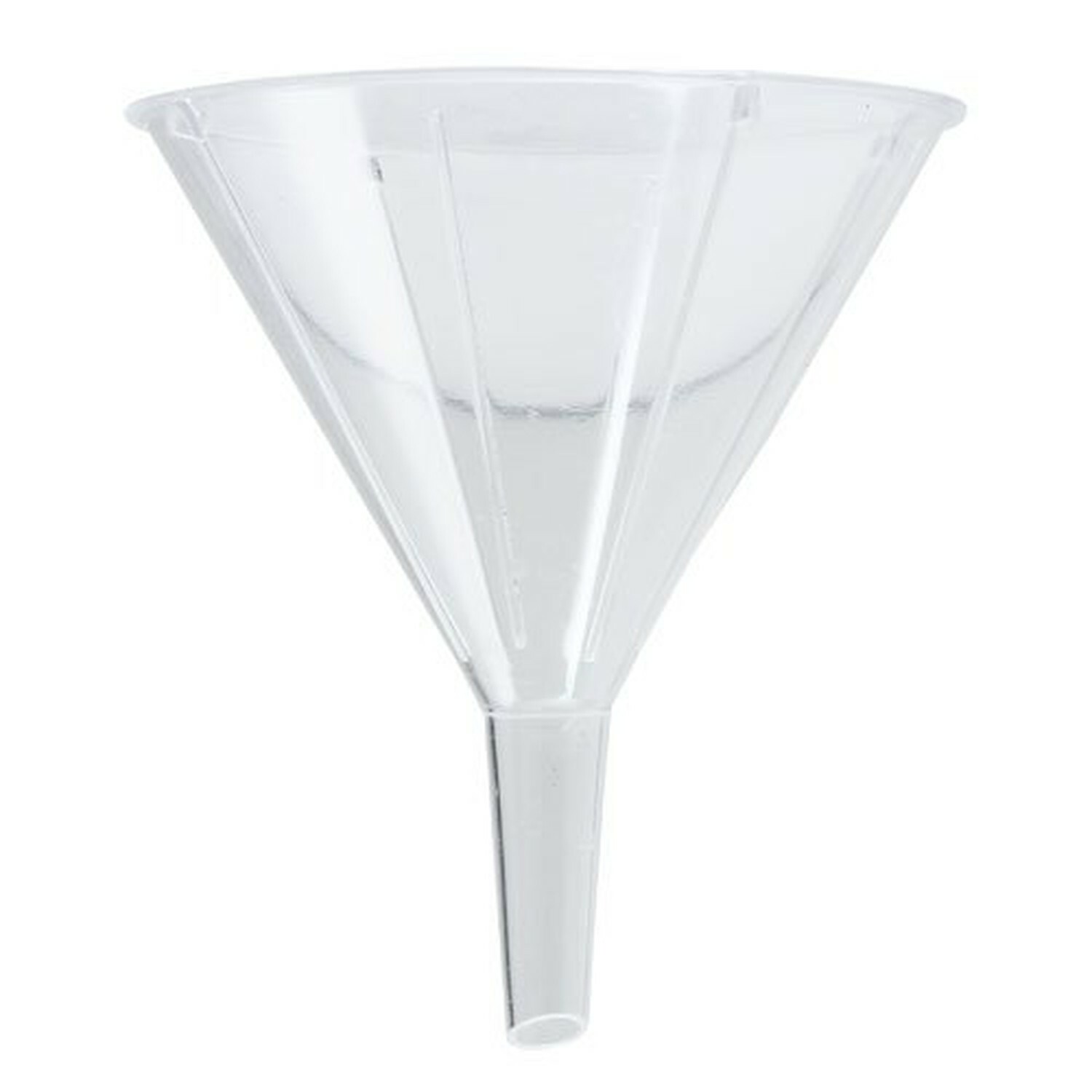 Karter Scientific 210T4 Clear PS Plastic Funnels, Short Stem, 65mm (Pack of 3)
