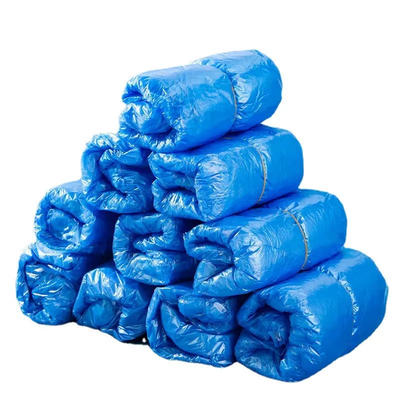 100PCS Disposable Waterproof Shoe Cover Plastic Non-Slip Foot Cover Indoor PE Pa