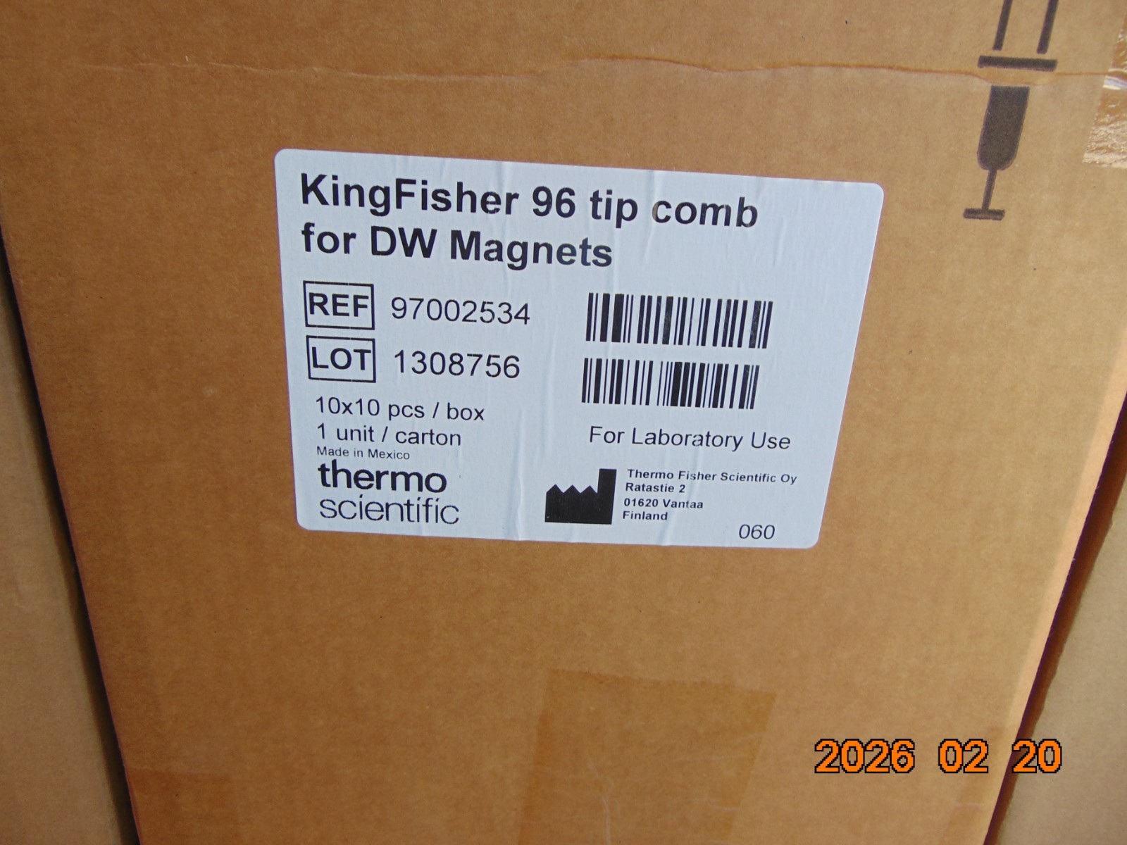 1 CASE Thermo Scientific KingFisher 96 tip comb Sleeves for DW Magnets 97002534