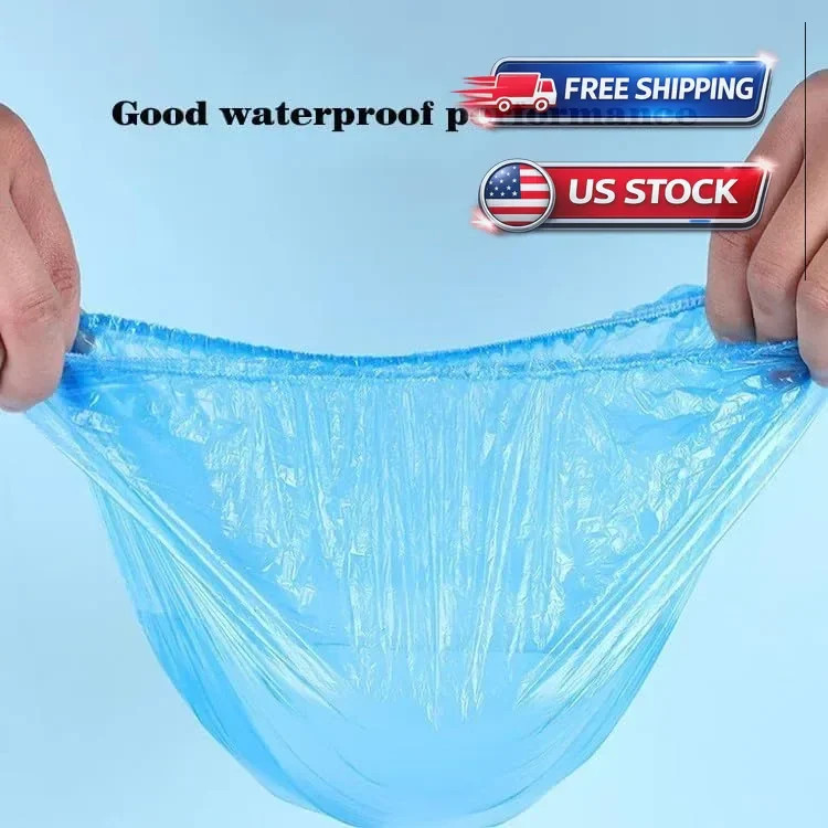 200 Pack Waterproof Non Slip Disposable Shoe Covers Indoor Outdoor Booties Blue