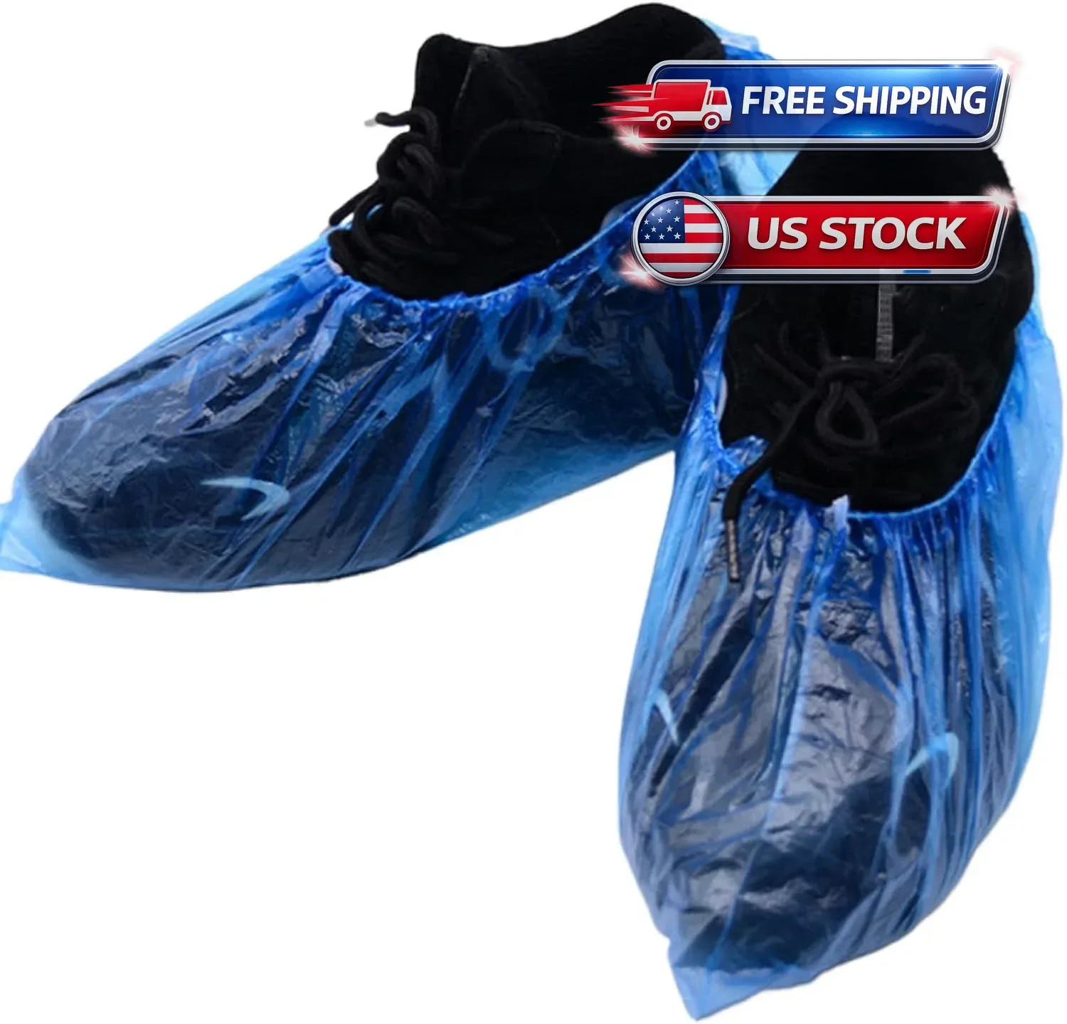 200 Pack Waterproof Non Slip Disposable Shoe Covers Indoor Outdoor Booties Blue