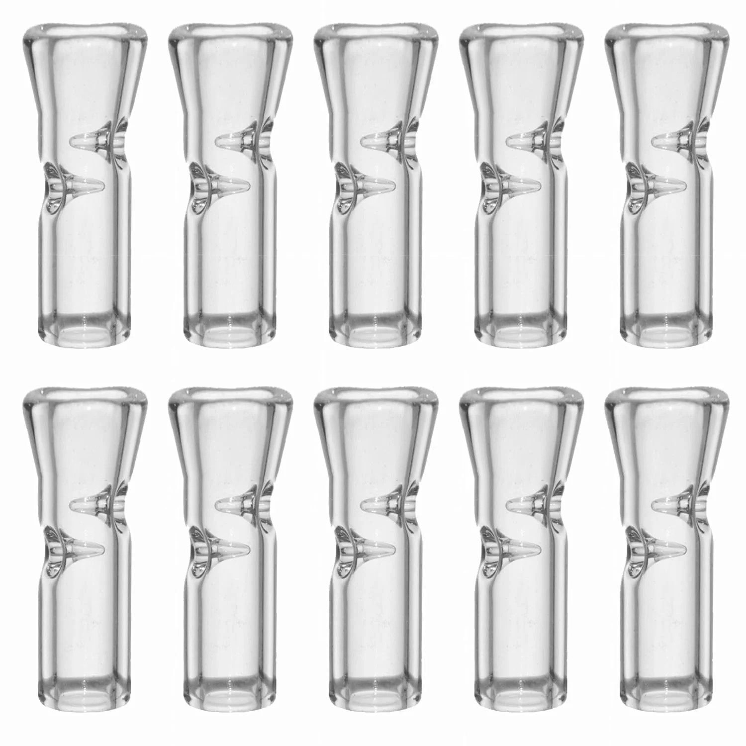 Reusable Glass Filter Tips Mouthpieces, Glass Tip Ø9mm Outer Diameter 35mm Lengt