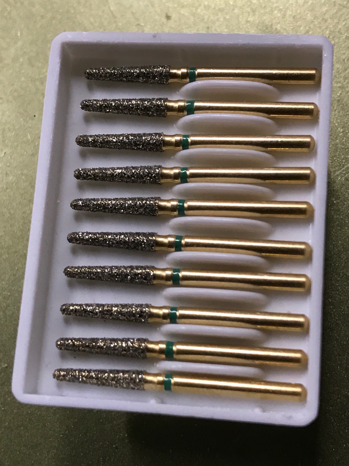 Diamond Burs 100X G/198L-856-019 1.9 mmDiameter 8.5mm Cutting Length. CourseGrit