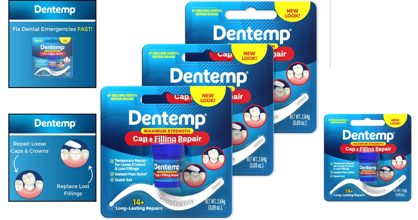Maximum Strength Tooth Filling Repair Kit – 3 Pack for Instant Dental Relief
