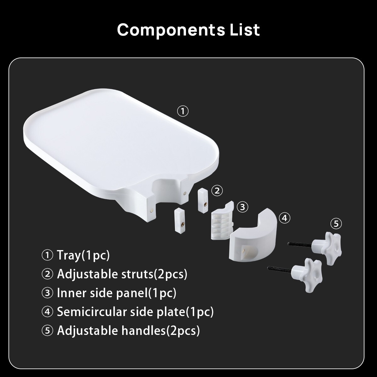 Dental Post Mounted Utility Tray for Dental Chair Unit Dental Instrument Tray