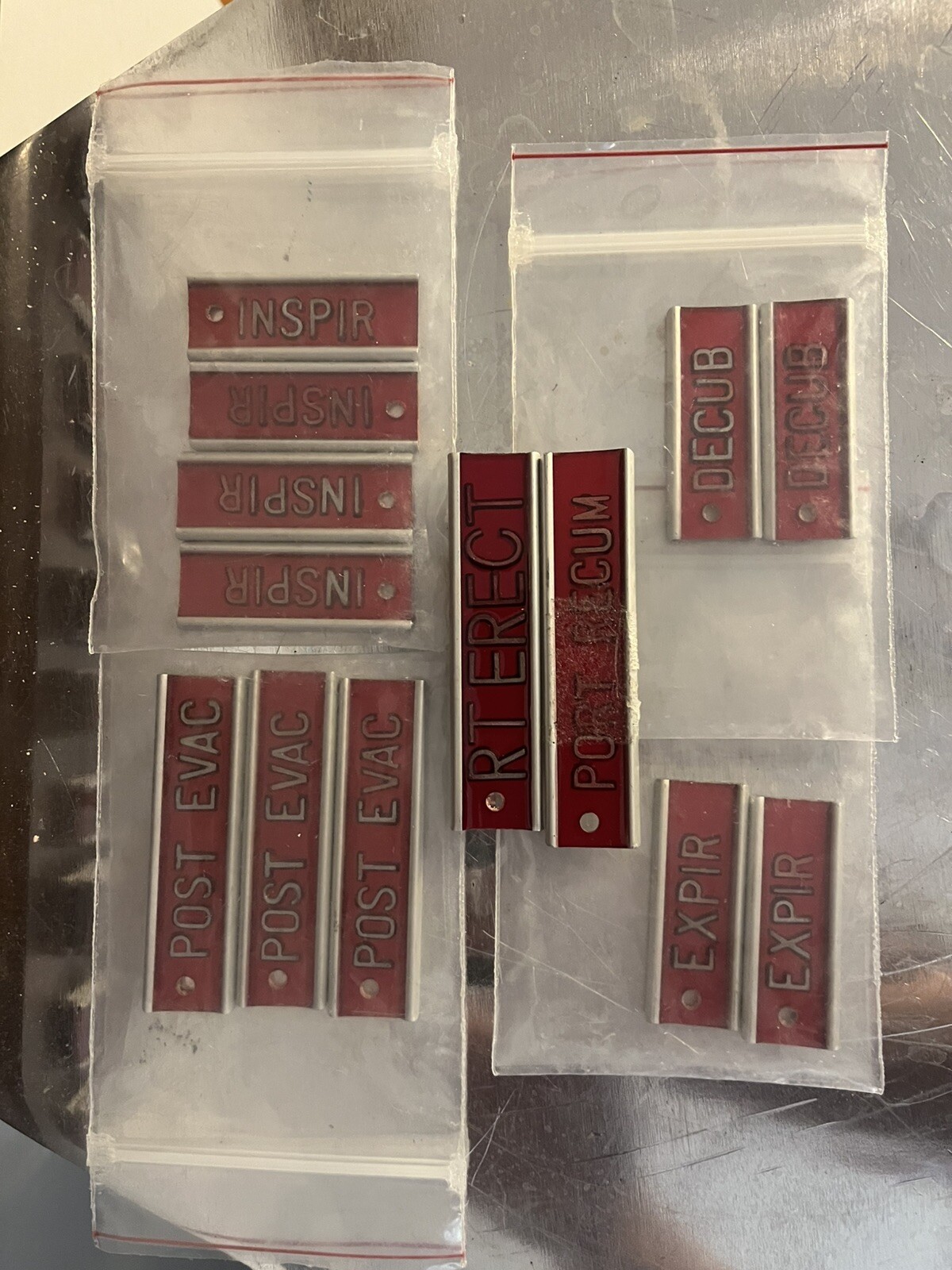General X-Ray Marker Set/Lot with Hanging Display and 100 Common Markers!