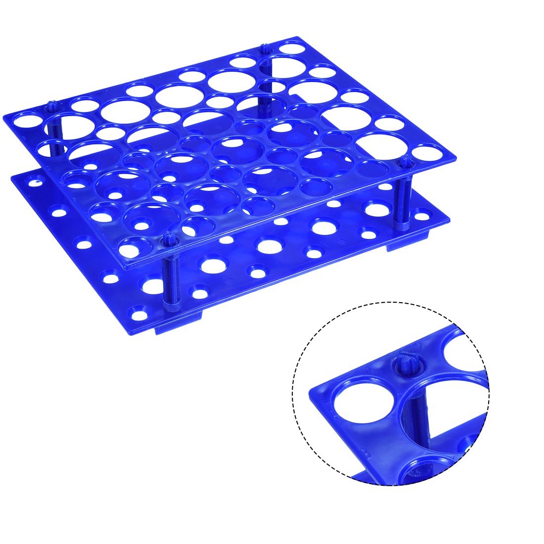 Tube Rack Polypropylene 50-Well Tubes Purple for 0.5ml, 1.5ml, 10ml, 15ml, 50ml