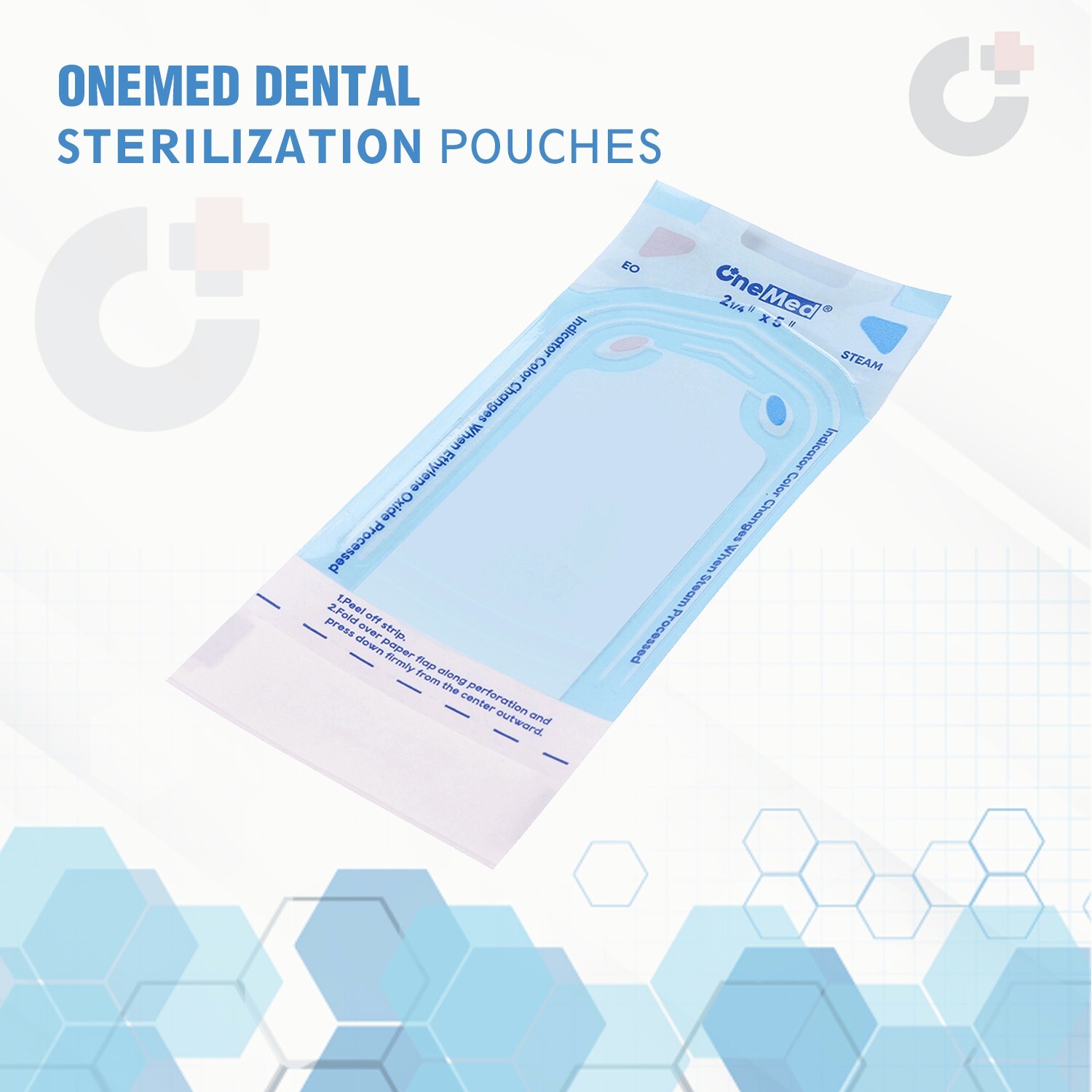2000(10 Boxes)2.25″x4″ Self Seal Sterilization Pouches Sterilizer Autoclave Bags