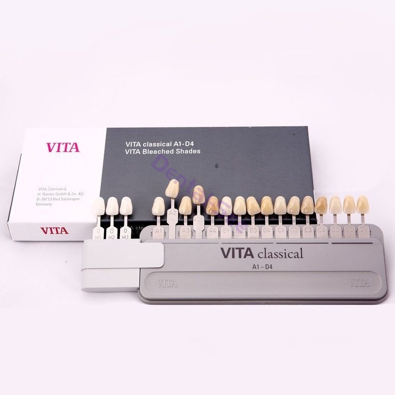 New 1 Set VITA Classical Dental Shade Guide 19Colors with Bleached Shades Clip