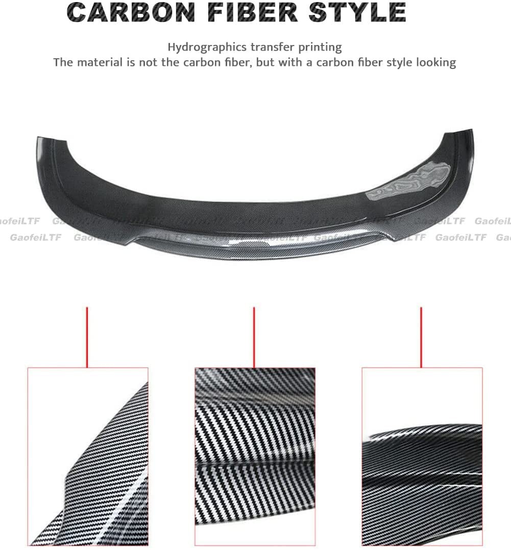 Front Bumper Lip for Chrysler 300 300C 300S 2015-2021 Carbon Fiber Splitter 3pcs
