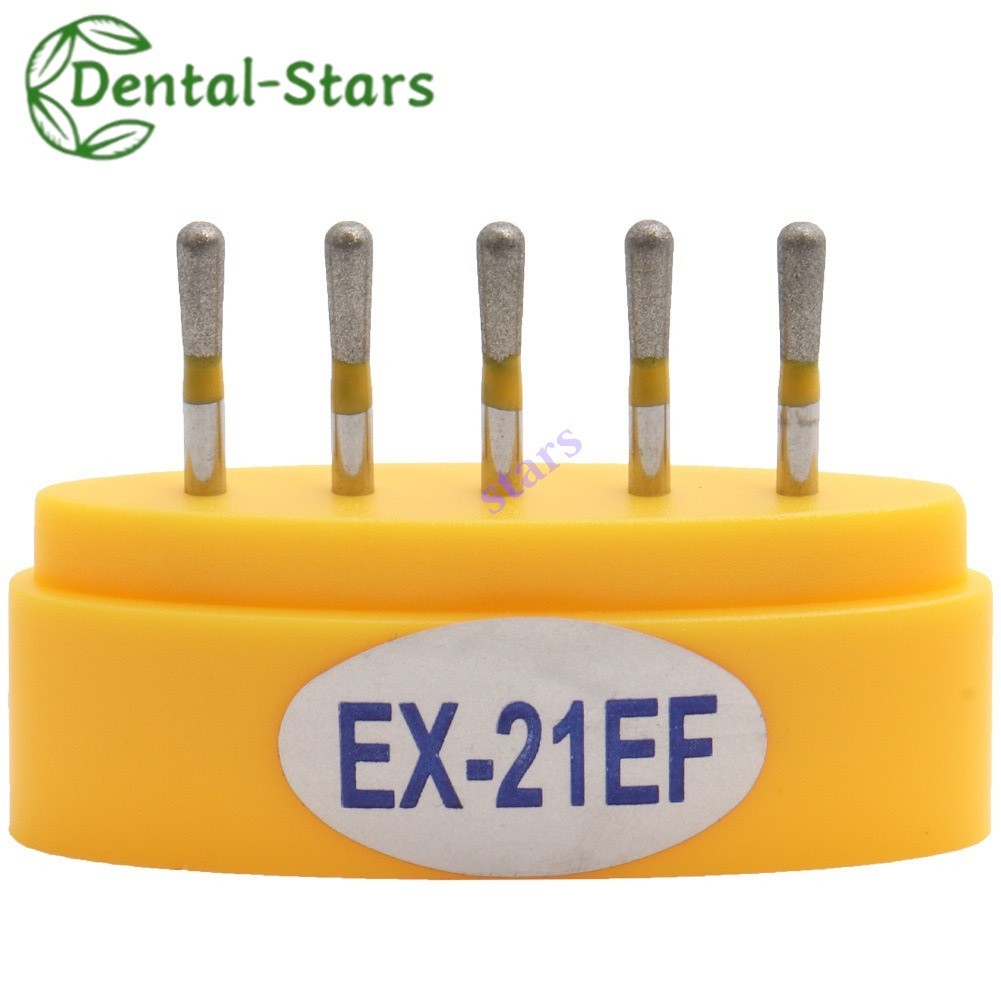 5Pcs/Box Dental FG Diamond Burs 10 Sizes EX 11-EX24 Bur For High Speed Handpiece