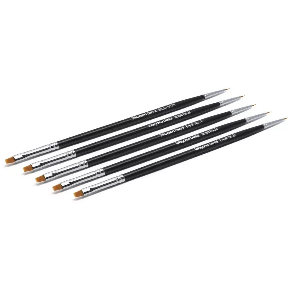 5 Piece Pack Tokuyama Estelite Omega Color Brush No. 24 For Dental Use Free Ship