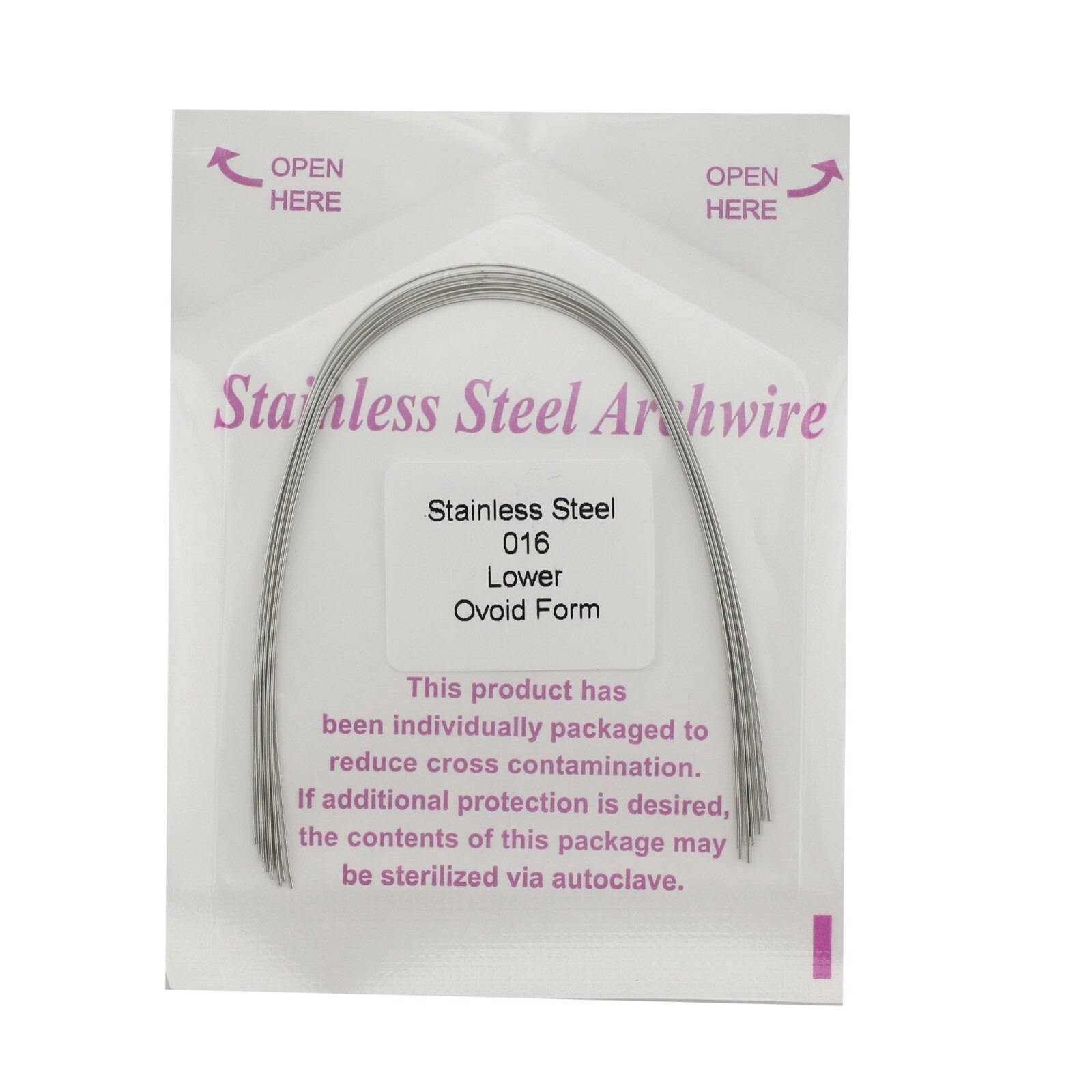 100pcs Dental Orthodontic Arch Wire Stainless Steel Ovoid Form Archwires Round