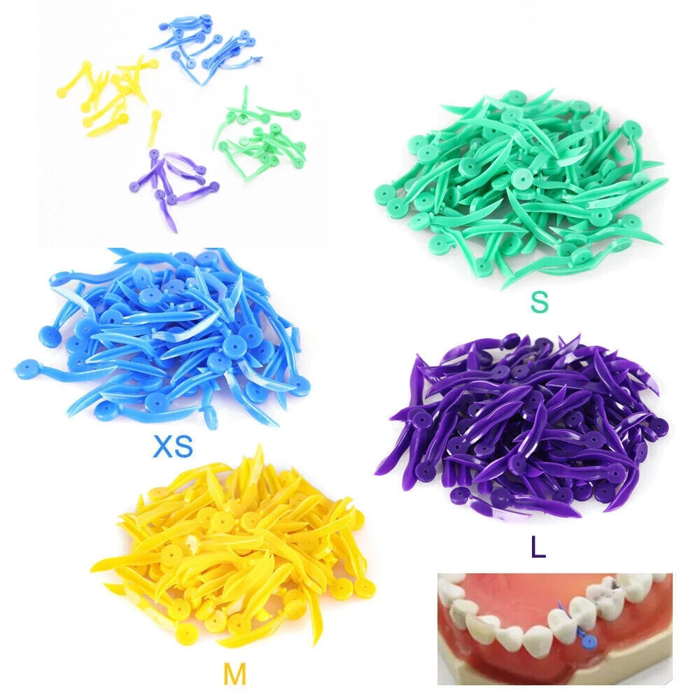 100 Pcs/Box Disposable Dental Dentistry Plastic Wedge With Holes Refill Wedges