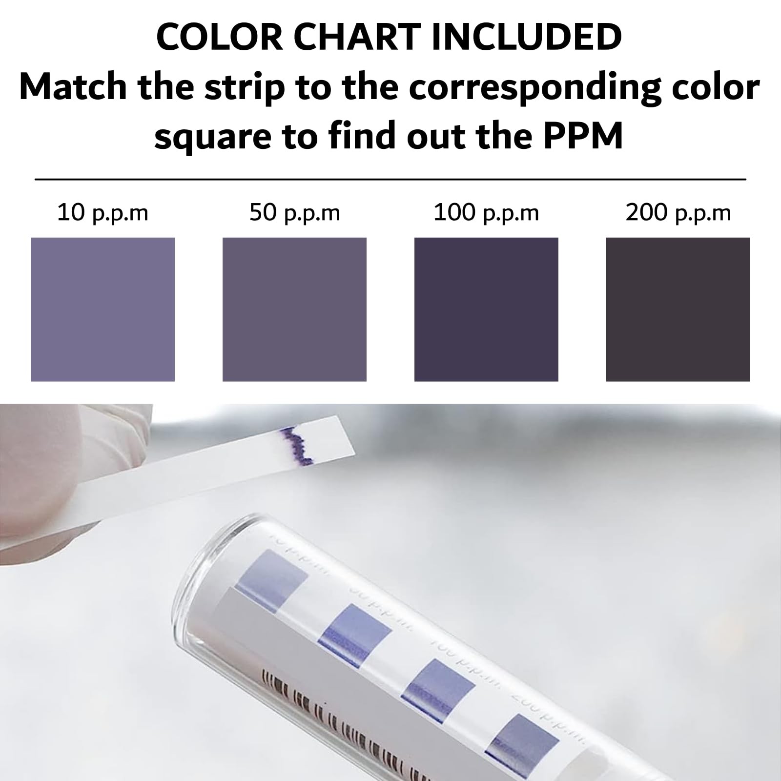 Chlorine Test Strips for Restaurants & Food Services, 4 x Vial of 100 Sanitizer