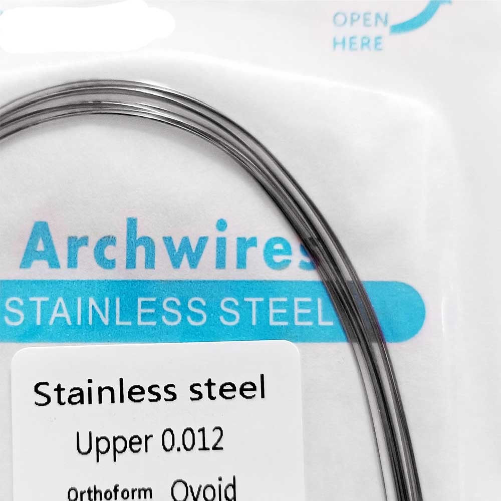 Dental Orthodontic Stainless Steel Round Arch Wire Ovoid Form 10pcs/pack
