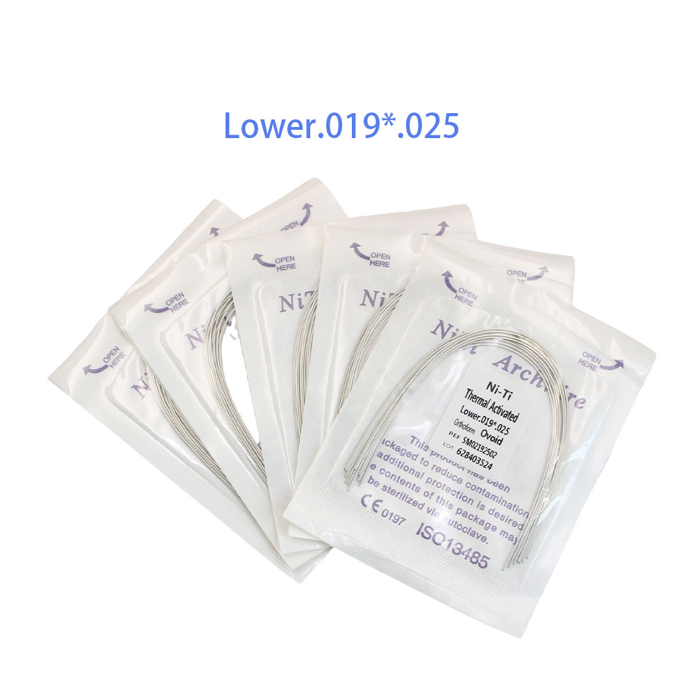 Dental Ortho Heat Thermal Activated Niti Rectangular Arch Wire Ovoid Form