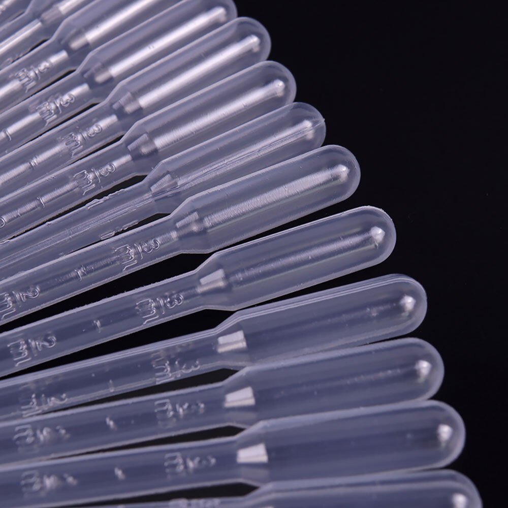 200Pcs 3ml Disposable Plastic Eye Dropper Set Transfer Lab Graduated Pipettes US