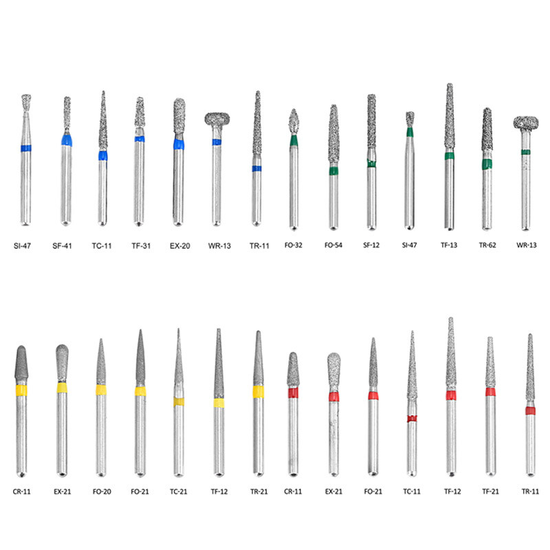 10pcs/Pack Dental Diamond Burs Drill FG Burs for High Speed Contra Angle 1.6mm