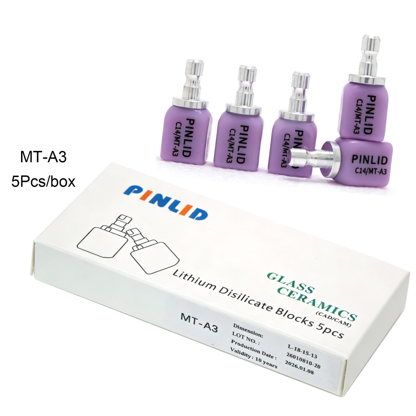US C14 MT Dental Glass Ceramic Lithium Disilicate Block CEREC inLab fit Emax CAD