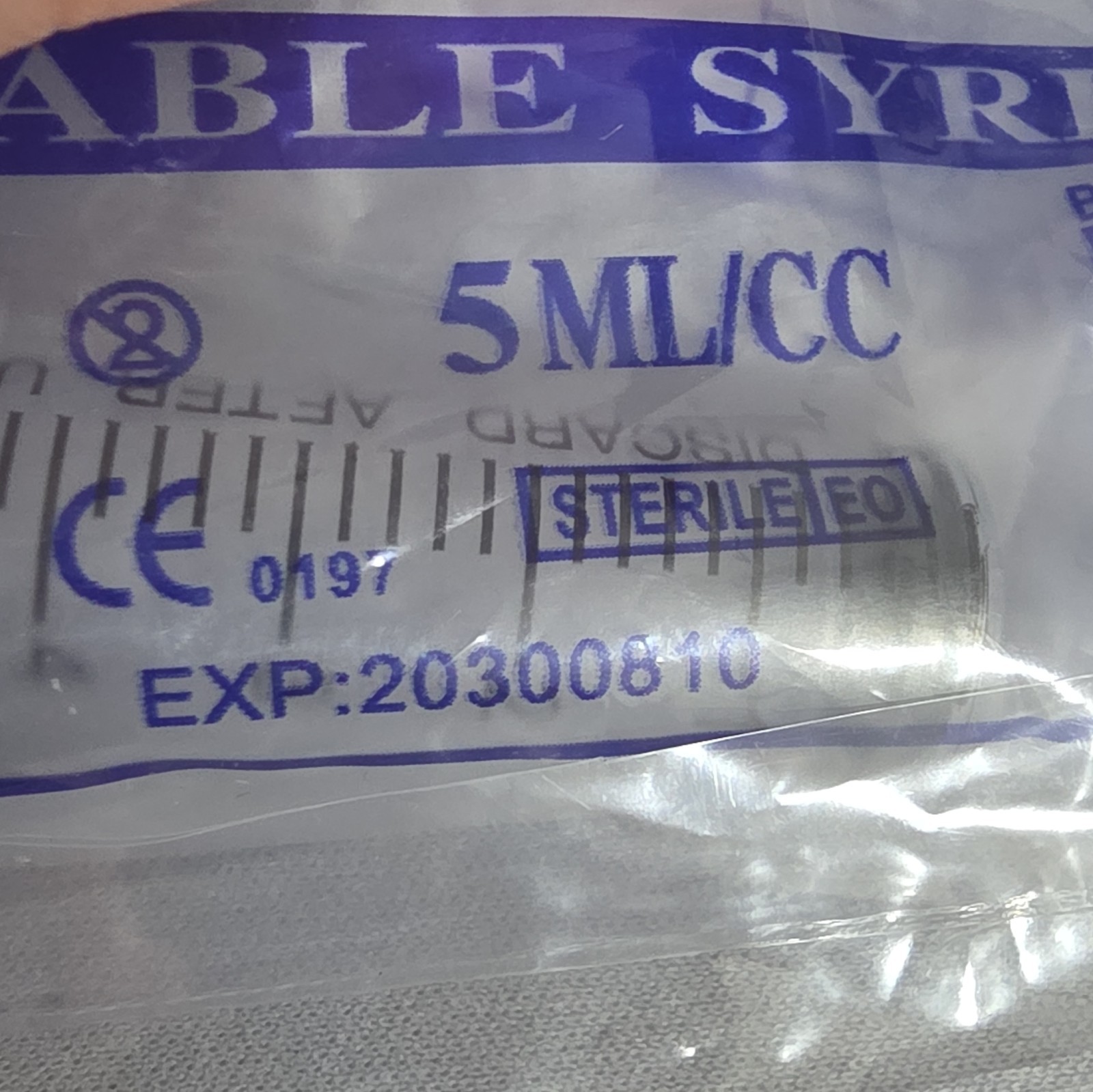 Lot of 50 Sterilized 3 ML/CC DISPOSABLE SYRINGE NO NEEDLE INDIVIDUALLY WRAPPED