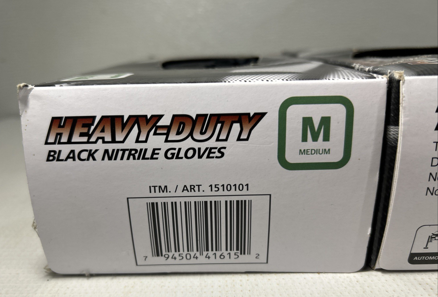 Lot of Heavy Duty Black Nitrile Exam Glove MED Textured Powder-Free Ambidextrous