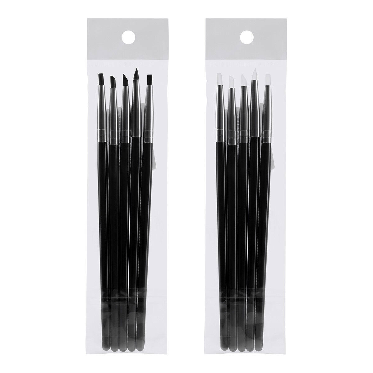 5pcs Dental Composite Resin Porcelain Brush Pens Shaping Silicone Teeth Tool