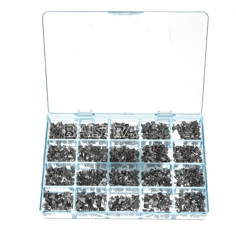 50 Sets Dental Ortho MIM Monoblock Brackets Mini MBT/Roth.022 Hooks 345 AZDENT