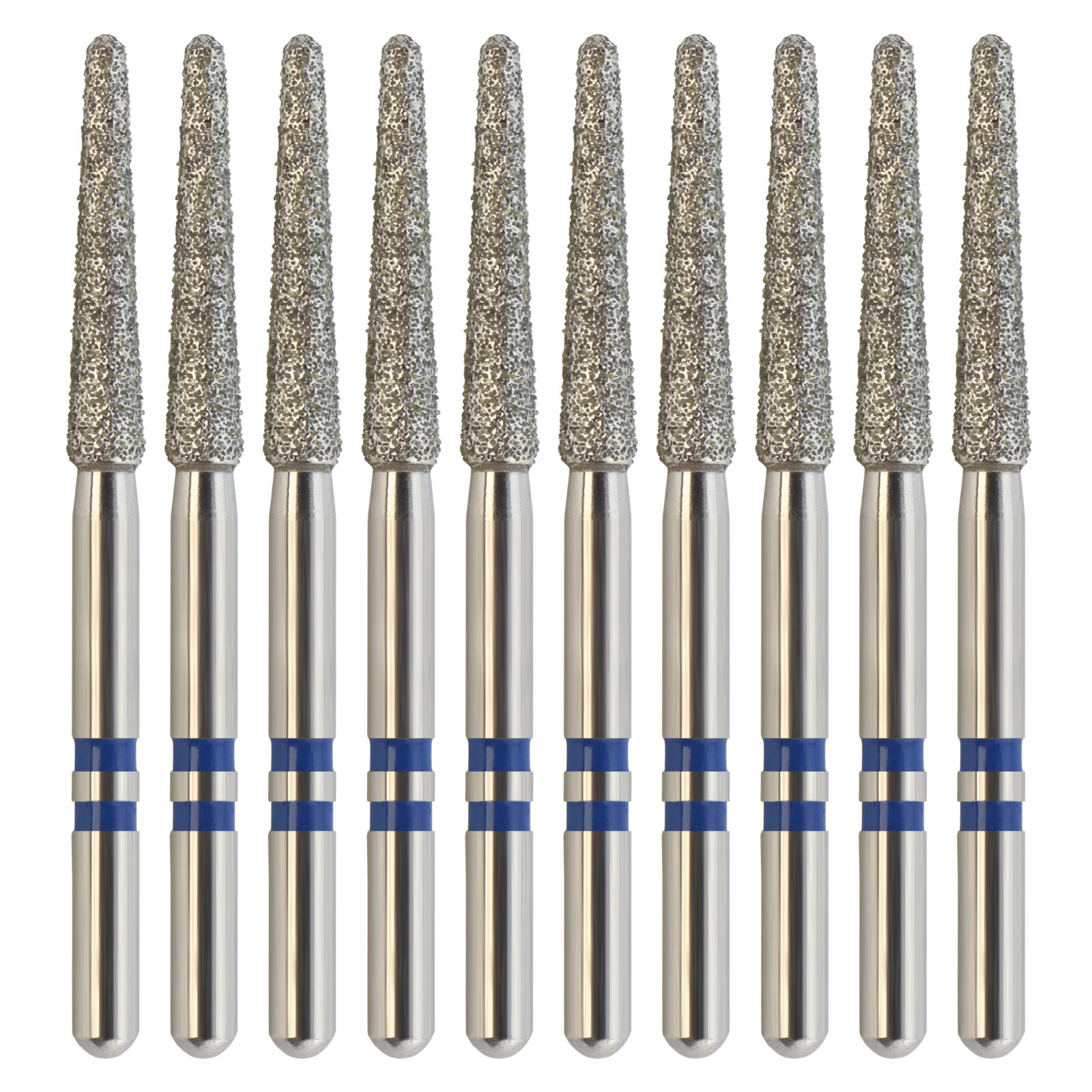 Dental Diamond Burs Round End Taper Zirconia Adjustment FrictionGrip Fine Medium