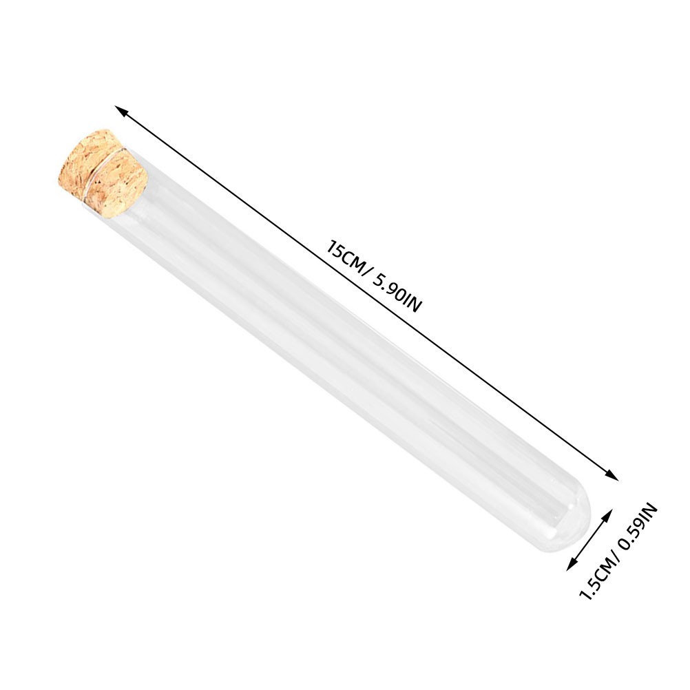 10-100x 20ml Glass Test Tubes With Cork Stopper Candy Party Wedding Reusable
