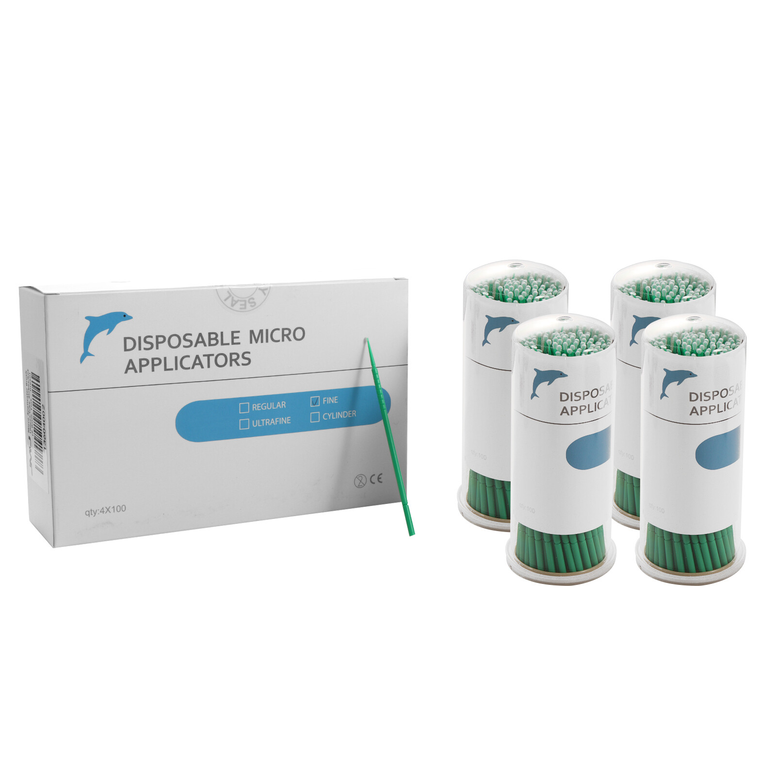 400 JMU Dental Disposable Micro Brush Microbrush Applicator Fine 2.0mm