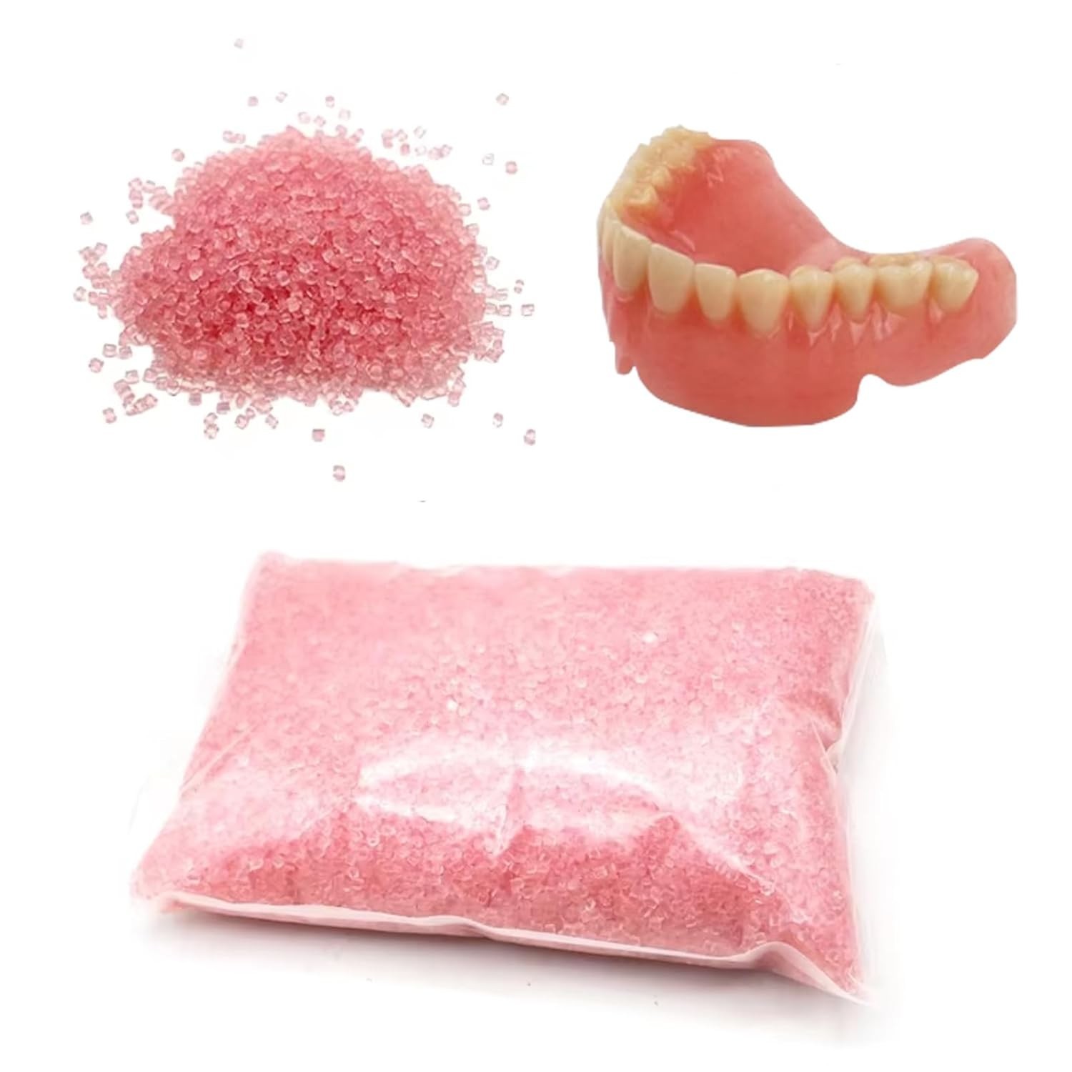 500g Flexible Acrylic Denture Material – Realistic Pink Gum Simulation