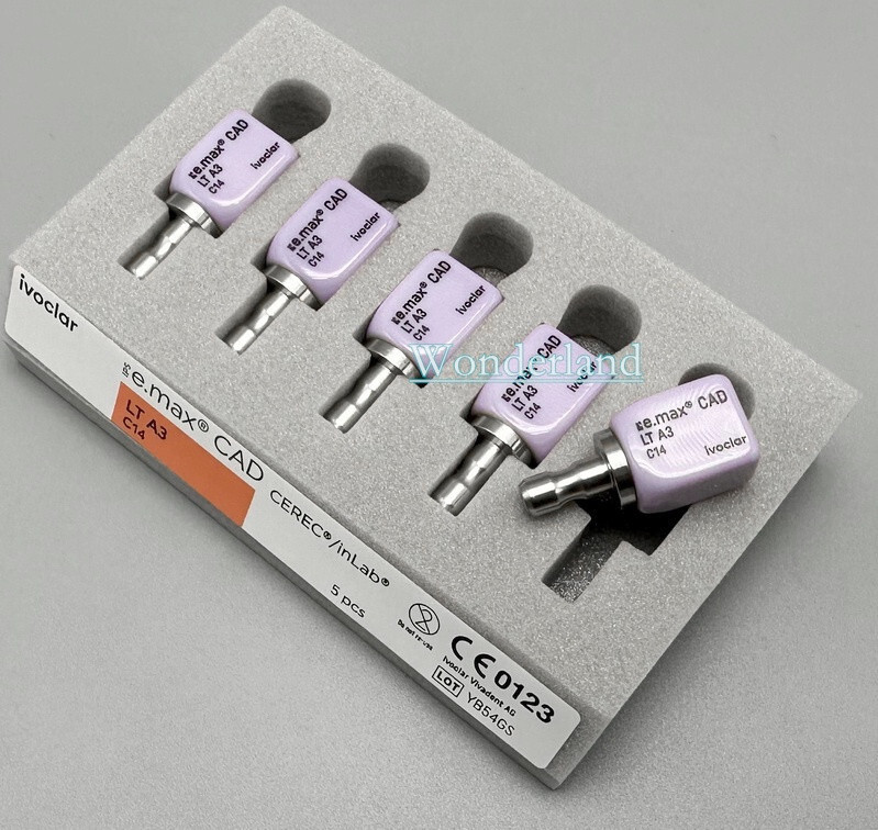 1/5Pcs IPS C14 Emax CAD CEREC Dental Lab Ceramic Blocks Cube Veneer LT HT A1/2/3